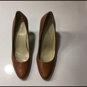 Lauren Ralph Lauren “Zamora” Tan Leather Heels